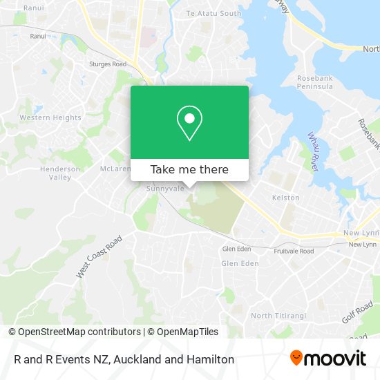 R and R Events NZ map