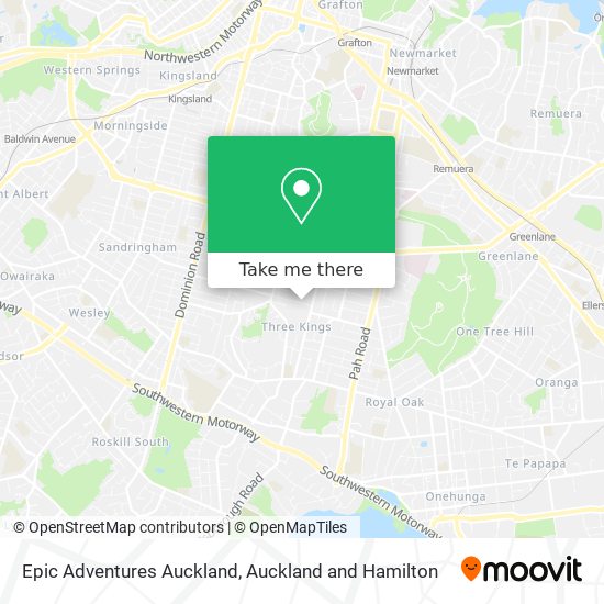 Epic Adventures Auckland map