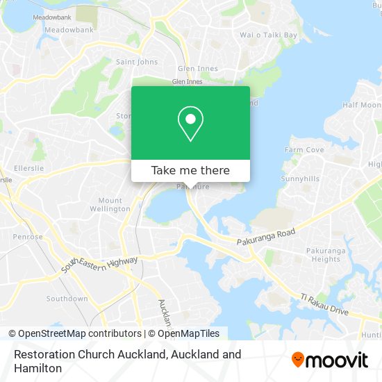 Restoration Church Auckland map