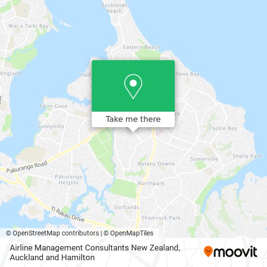 Airline Management Consultants New Zealand map