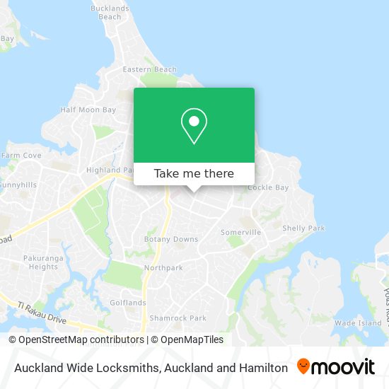 Auckland Wide Locksmiths map