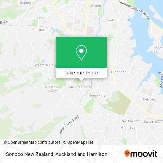 Sonoco New Zealand map