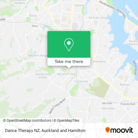 Dance Therapy NZ map