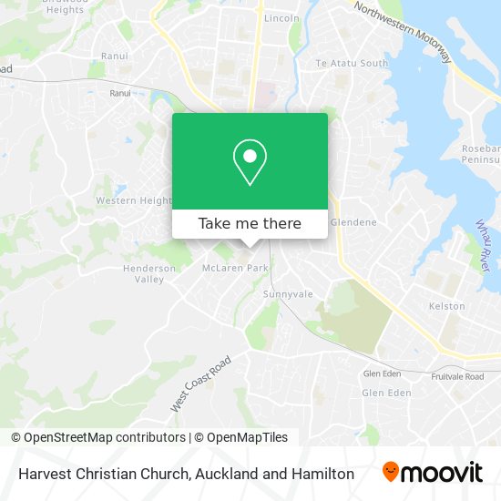 Harvest Christian Church map