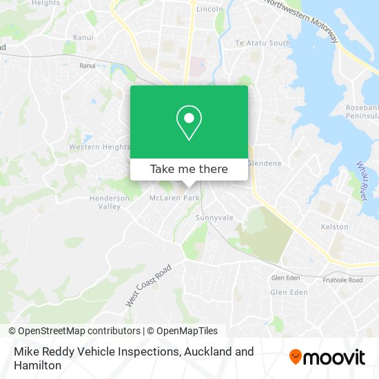 Mike Reddy Vehicle Inspections map