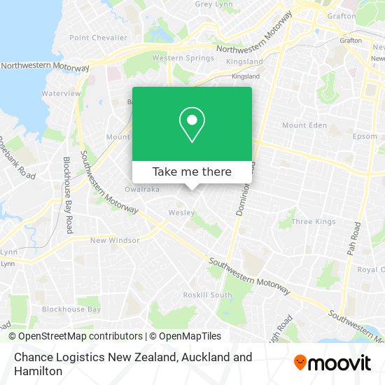 Chance Logistics New Zealand map