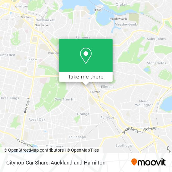 Cityhop Car Share map