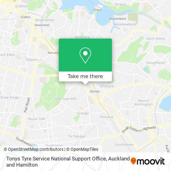 Tonys Tyre Service National Support Office map