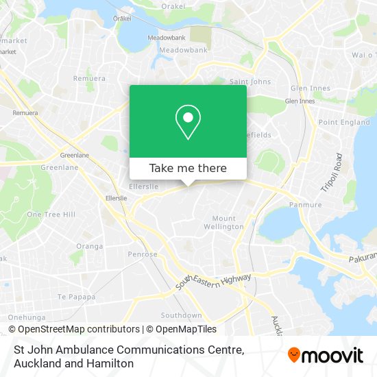 St John Ambulance Communications Centre map