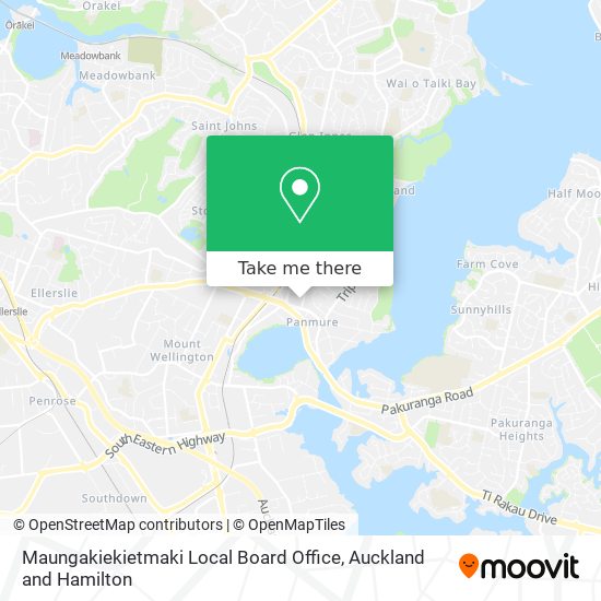 Maungakiekietmaki Local Board Office map