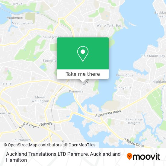 Auckland Translations LTD Panmure map
