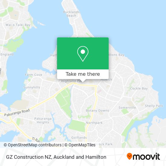 GZ Construction NZ map