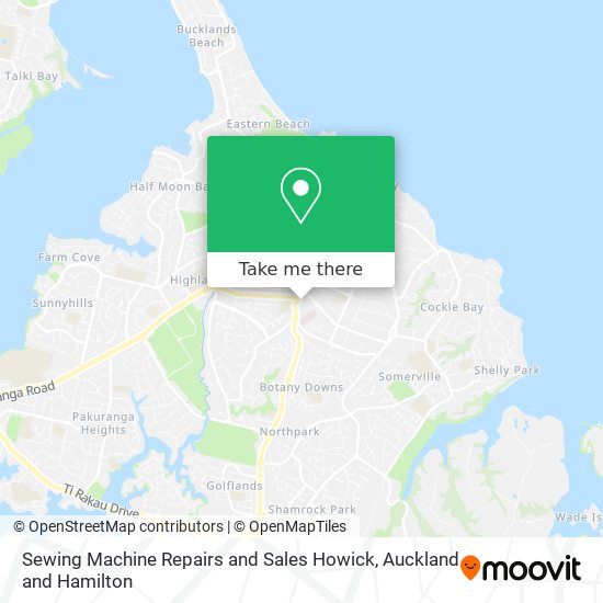 Sewing Machine Repairs and Sales Howick map