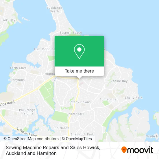 Sewing Machine Repairs and Sales Howick map