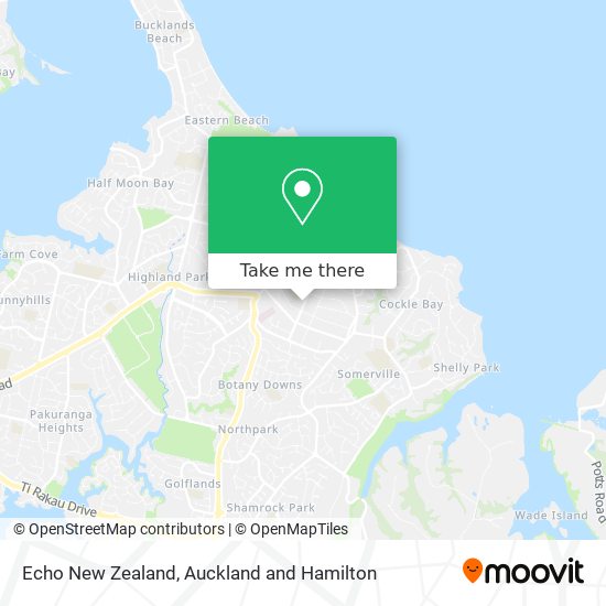 Echo New Zealand map