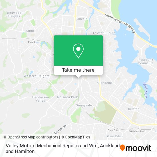Valley Motors Mechanical Repairs and Wof map