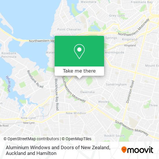 Aluminium Windows and Doors of New Zealand map