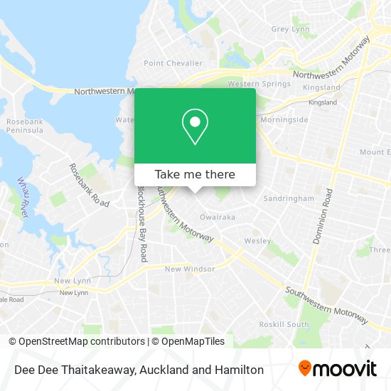 Dee Dee Thaitakeaway map