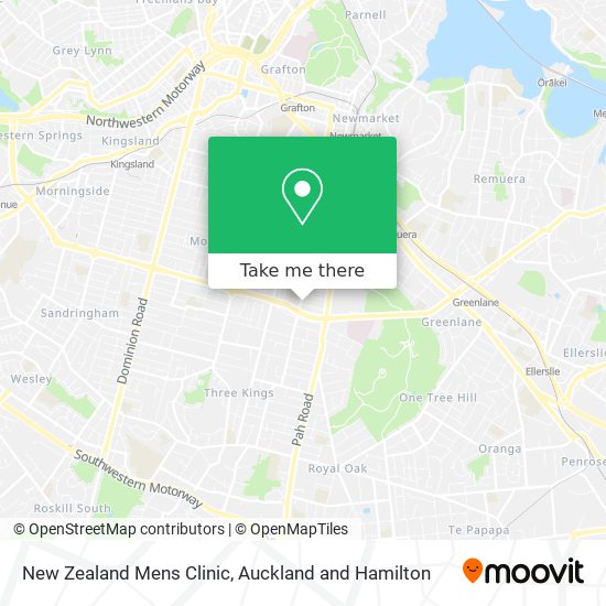 New Zealand Mens Clinic map