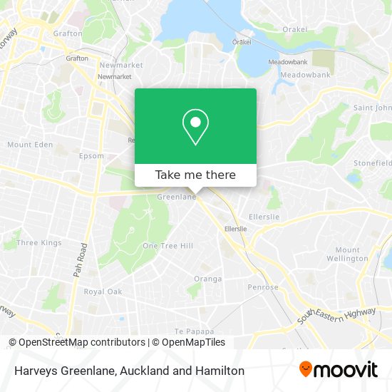 Harveys Greenlane map