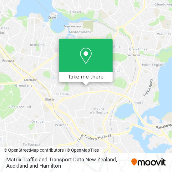 Matrix Traffic and Transport Data New Zealand map