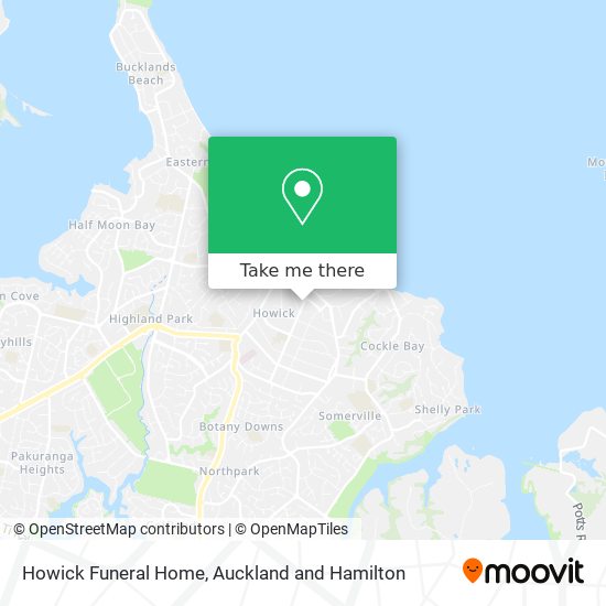 Howick Funeral Home map