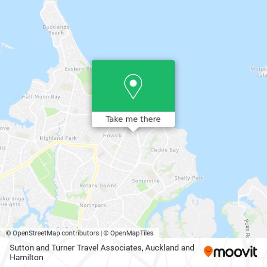 Sutton and Turner Travel Associates map