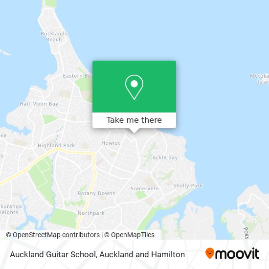 Auckland Guitar School map