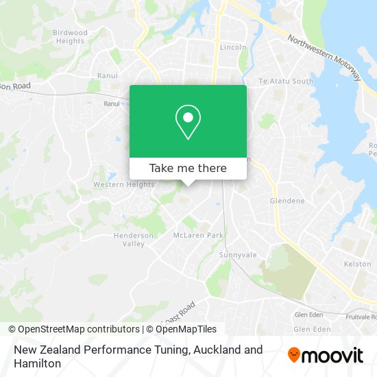 New Zealand Performance Tuning map