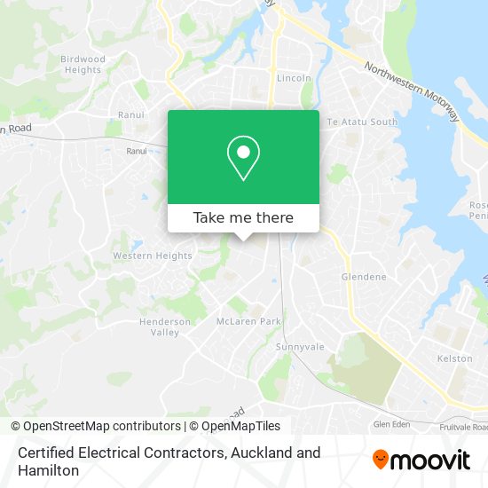 Certified Electrical Contractors map