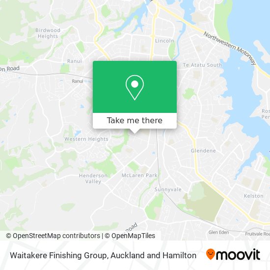 Waitakere Finishing Group map