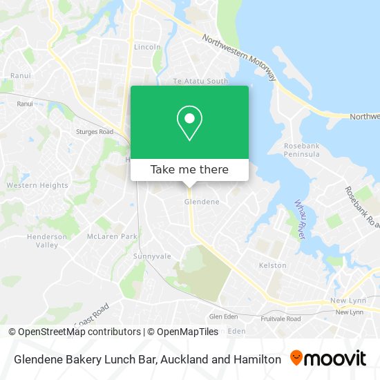 Glendene Bakery Lunch Bar map