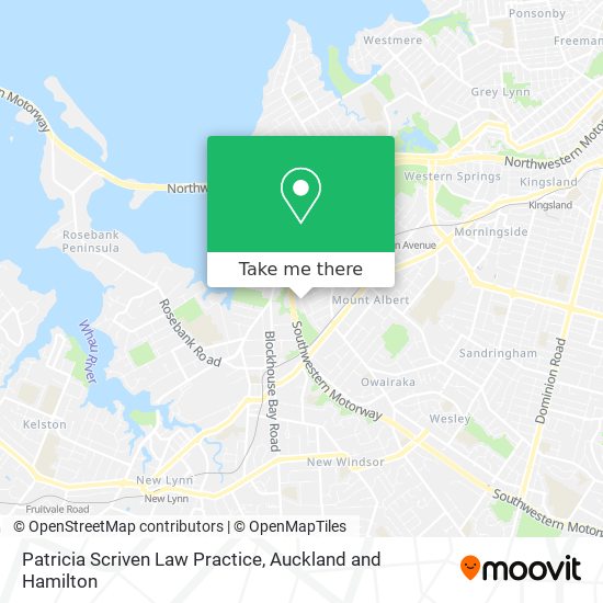 Patricia Scriven Law Practice map