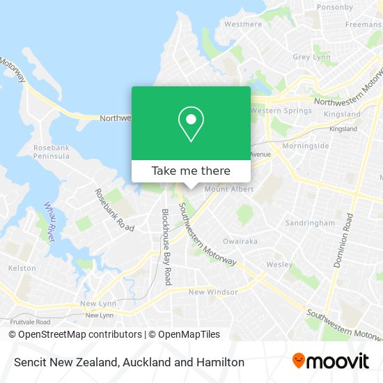 Sencit New Zealand map
