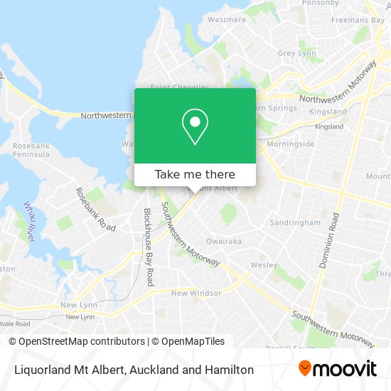 Liquorland Mt Albert map