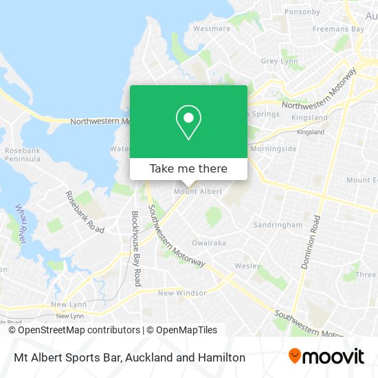 Mt Albert Sports Bar map