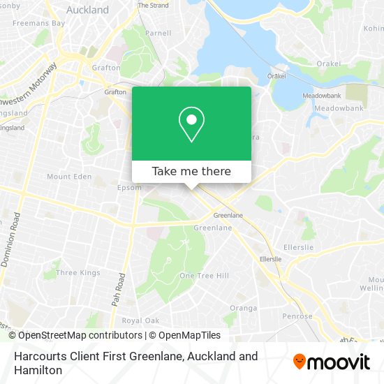 Harcourts Client First Greenlane map