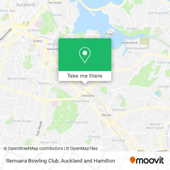 Remuera Bowling Club map