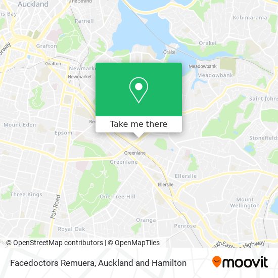 Facedoctors Remuera map