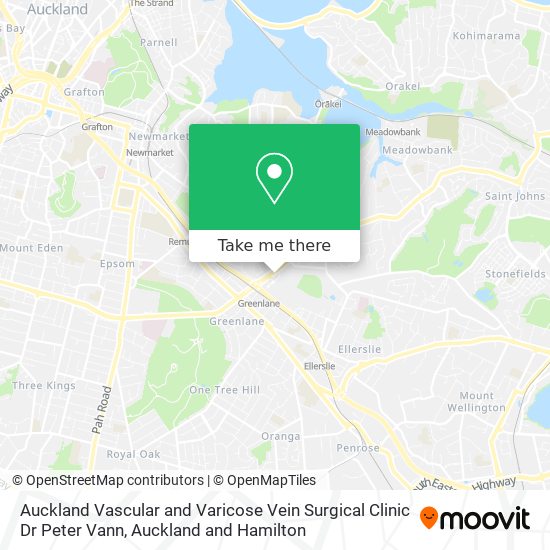 Auckland Vascular and Varicose Vein Surgical Clinic Dr Peter Vann地图