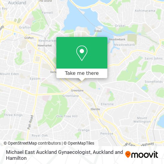 Michael East Auckland Gynaecologist map
