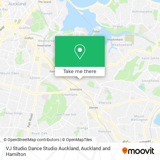 VJ Studio Dance Studio Auckland map