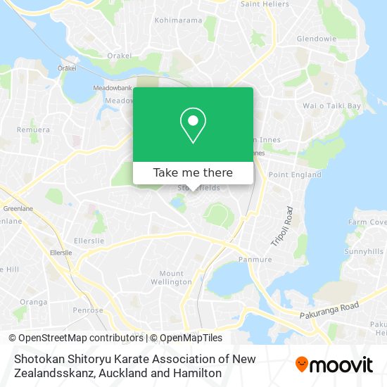 Shotokan Shitoryu Karate Association of New Zealandsskanz map