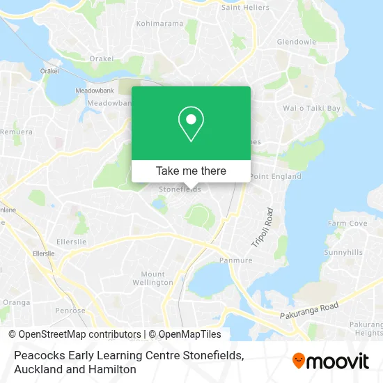 Peacocks Early Learning Centre Stonefields map