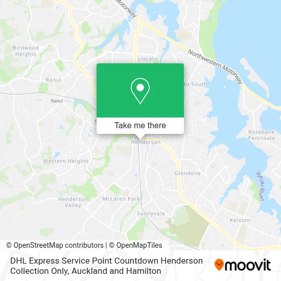 DHL Express Service Point Countdown Henderson Collection Only map