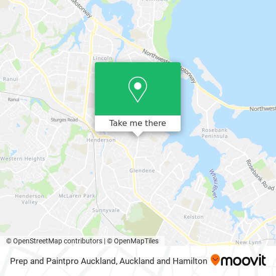 Prep and Paintpro Auckland map