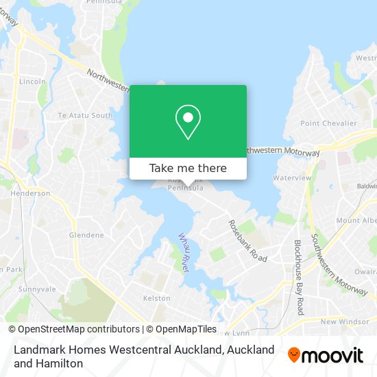 Landmark Homes Westcentral Auckland map