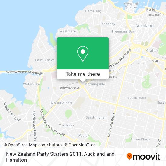 New Zealand Party Starters 2011 map