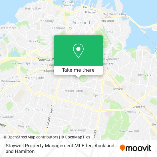Staywell Property Management Mt Eden map