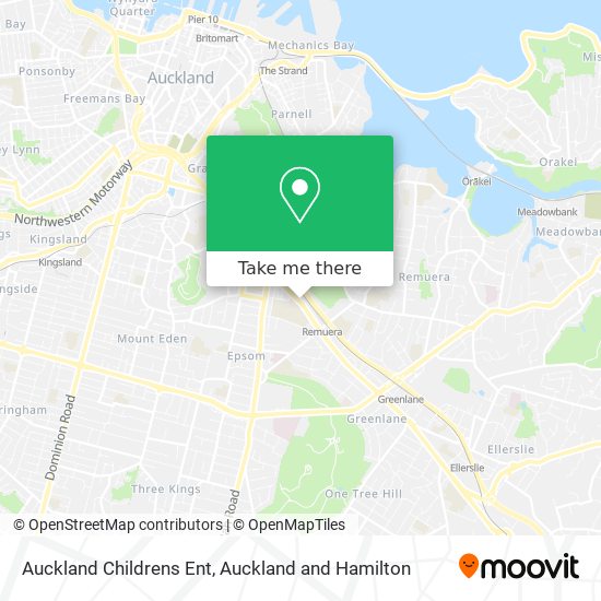 Auckland Childrens Ent map